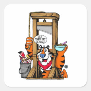 Pegatina Cuadrada Que Coman Cereal