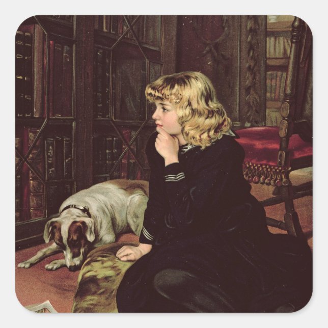 Pegatina Cuadrada ¿Qué Debo Leer? (Anverso)