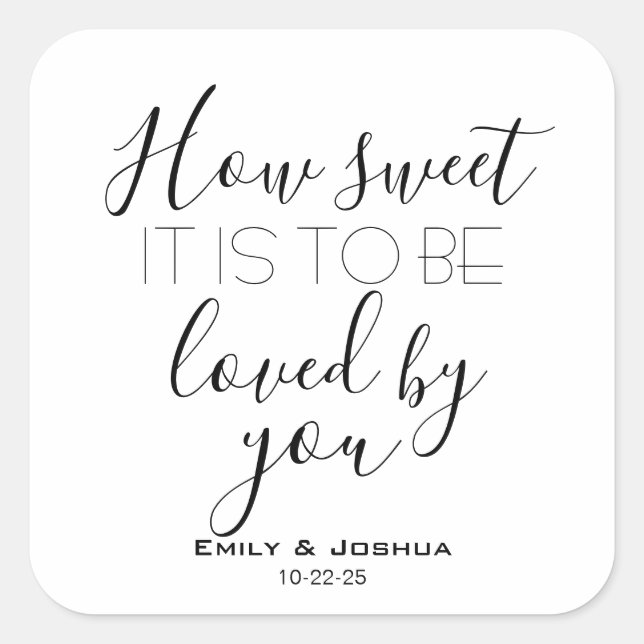 Pegatina Cuadrada Qué dulce es el bufet de caramelos caseros (Anverso)