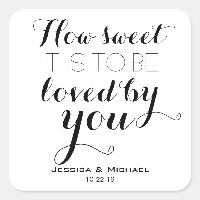 Pegatina Cuadrada Qué dulce es el bufet de caramelos caseros (Anverso)