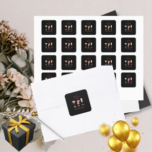 Pegatina Cuadrada Que el Fiesta comience a tener adultos 40 años