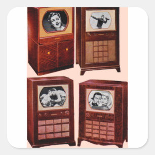 Pegatina Cuadrada Qué hay en la televisión