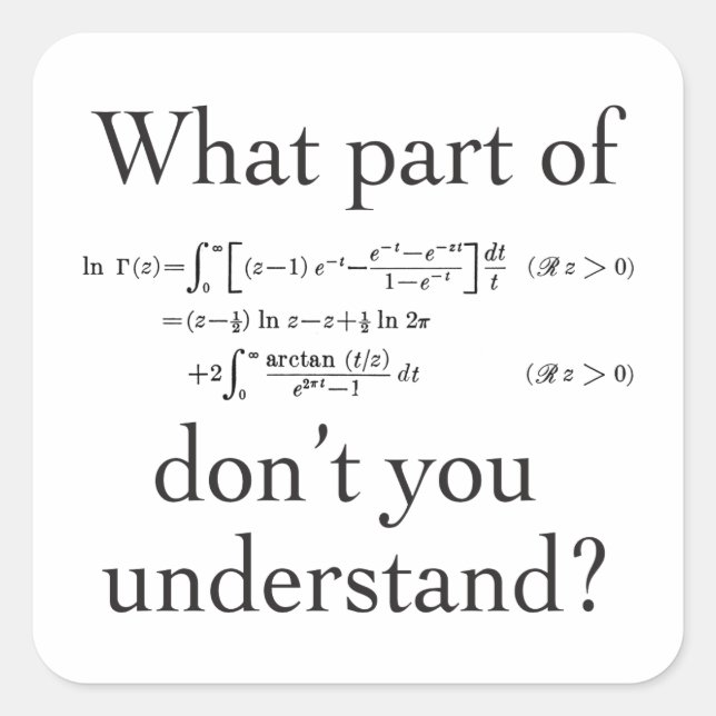 Pegatina Cuadrada Qué parte de... (Anverso)