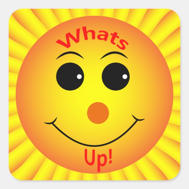 Pegatina Cuadrada ¡Qué pasa! (Anverso)