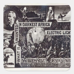 Pegatina Cuadrada Qué se quiere en la África más oscura es eléct