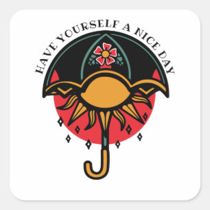 Pegatina Cuadrada Que tengas un buen día