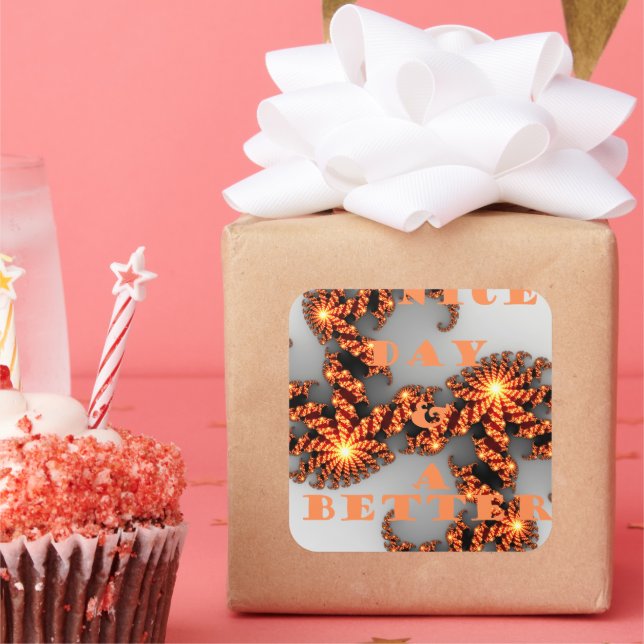 Pegatina Cuadrada Que tengas un día mejor y una noche mejor (Fiesta)