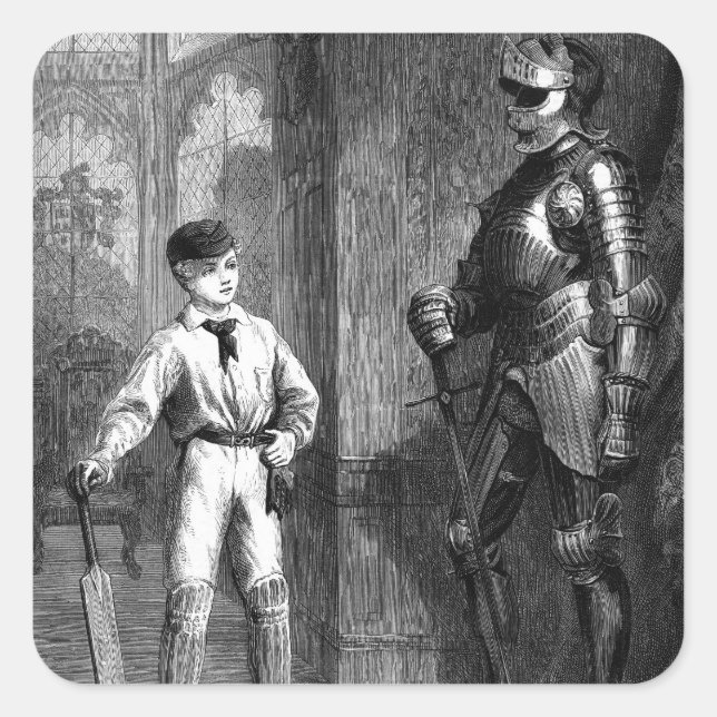 Pegatina Cuadrada Qué tierno que haría (Anverso)