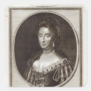 Pegatina Cuadrada Queen Mary en el palacio de Kensington