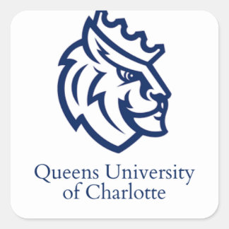 Pegatina Cuadrada Queens University of Charlotte 