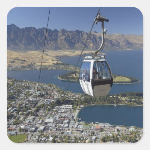Pegatina Cuadrada Queenstown, Nueva Zelanda