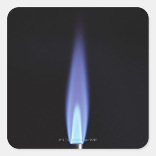 Pegatina Cuadrada Quemador de gas