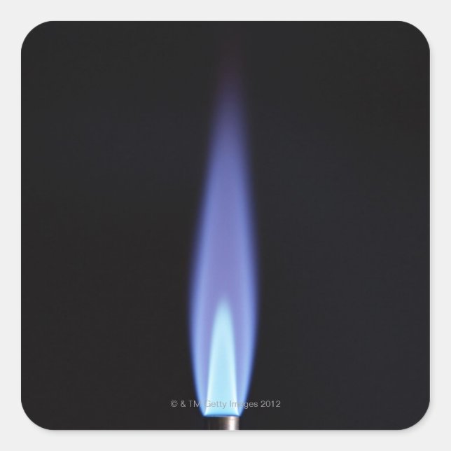 Pegatina Cuadrada Quemador de gas (Anverso)