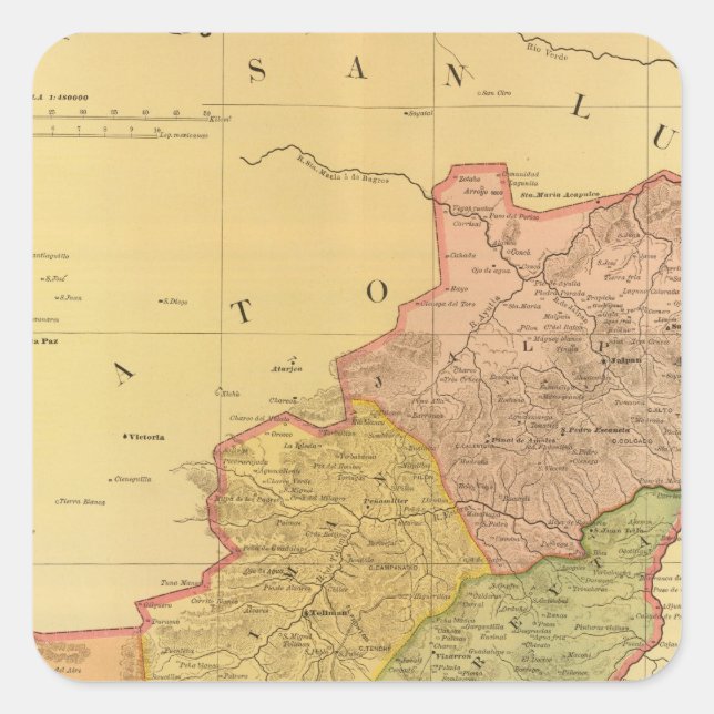 Pegatina Cuadrada Queretaro (Anverso)