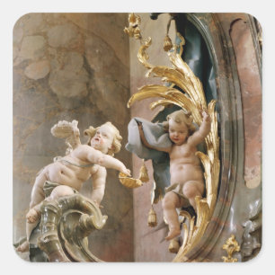 Pegatina Cuadrada Querubes, 1737-66