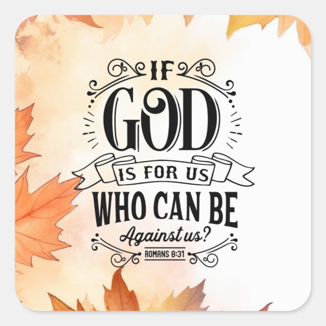 Pegatina Cuadrada ¿Quién puede estar contra nosotros? (Anverso)