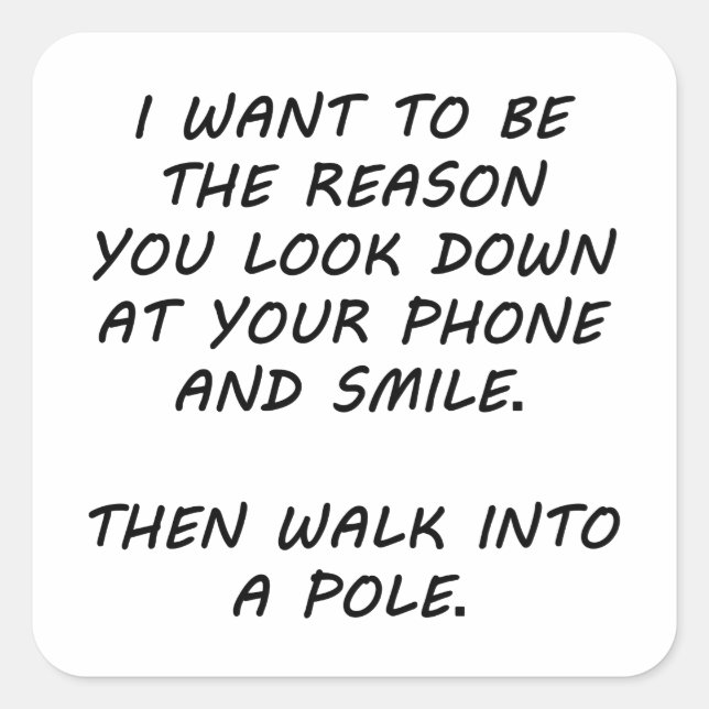 Pegatina Cuadrada Quiero Ser La Razón (Anverso)