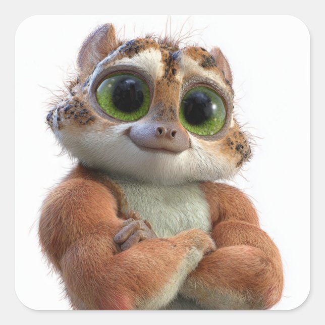 Pegatina Cuadrada Quiet Confidence (Anverso)