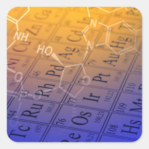 Pegatina Cuadrada Química