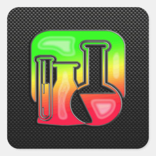 Pegatina Cuadrada Química brillante