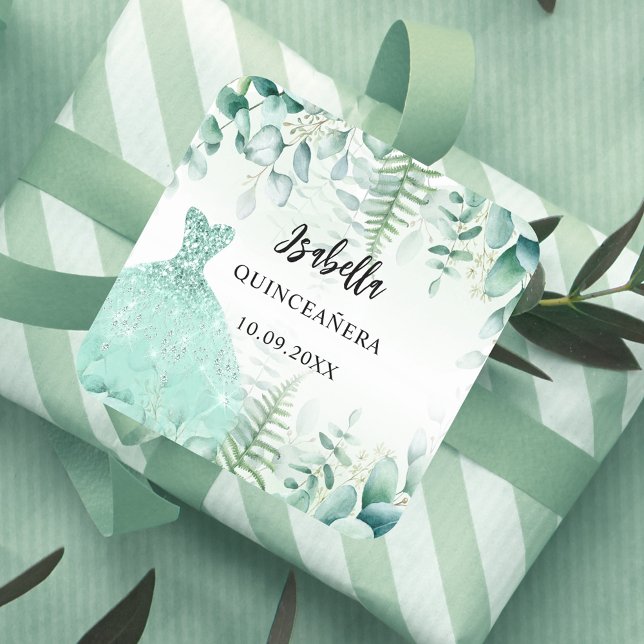 Pegatina Cuadrada Quinceanera eucalyptus greenwoodland (Subido por el creador)