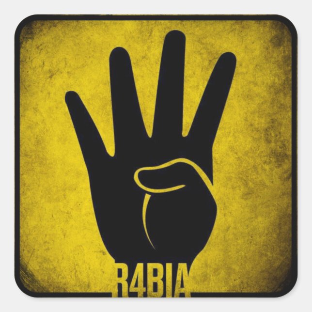 PEGATINA CUADRADA R4BIA (Anverso)