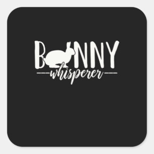 Pegatina Cuadrada Rabbit Bunny Whisperer