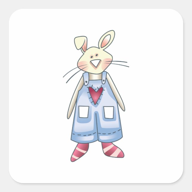 PEGATINA CUADRADA RABBIT EN GENERAL (Anverso)