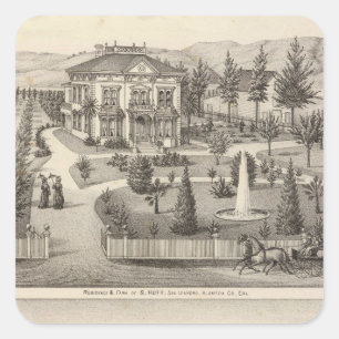 Pegatina Cuadrada Rabieta, residencias de Owen