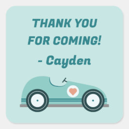 Pegatina Cuadrada Race Car Gracias Pegatinas