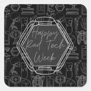 Pegatina Cuadrada Rad Tech Week