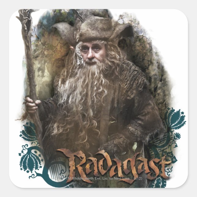 Pegatina Cuadrada RADAGAST™ con nombre (Anverso)