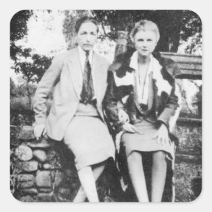 Pegatina Cuadrada Radclyffe Hall y Una Vicente