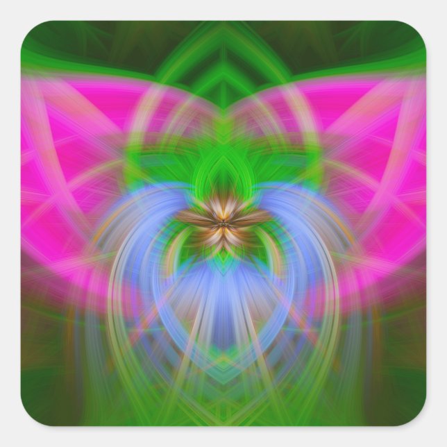 Pegatina Cuadrada Radio Realm (Anverso)