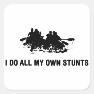 Pegatina Cuadrada Rafting Whitewater