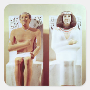 Pegatina Cuadrada Rahotep y su esposa, Nofret