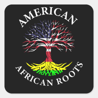 Pegatina Cuadrada Raíces afroamericanas en el mes de la historia neg