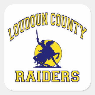 Pegatina Cuadrada Raiders del condado de Loudoun