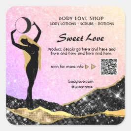 Pegatina Cuadrada *~* RÁINBOW Diosa de la Intención Spell AP24 Lavan