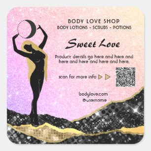 Pegatina Cuadrada *~* RÁINBOW Diosa de la Intención Spell AP24 Lavan