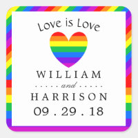 Rainbow Heart Love es Love Boda