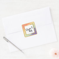 Rainbow Pride with Gold Frame Wedding 