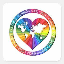 Pegatina Cuadrada Rainbow Soul Circle