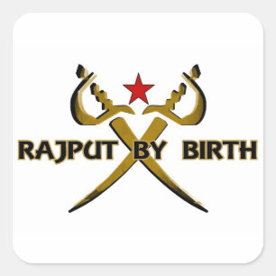 Pegatina Cuadrada Rajput Por Birth Red Star