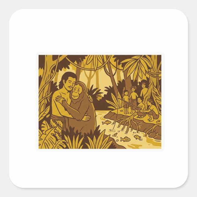 Pegatina Cuadrada Rakup Beliang (Anverso)