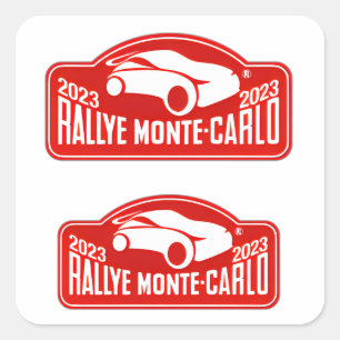 Pegatina Cuadrada Rally de Monte Carlo de WRC Monte Carlo