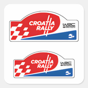 Pegatina Cuadrada Rally Rally de Croacia de la WRC