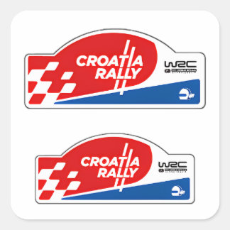 Pegatina Cuadrada Rally Rally de Croacia de la WRC