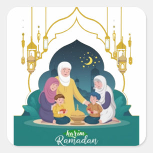 Pegatina Cuadrada Ramadan Karim