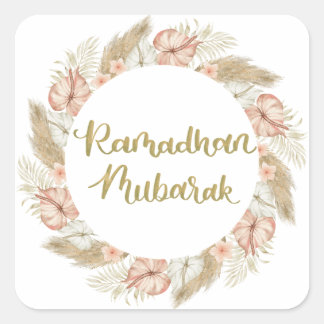 Pegatina Cuadrada Ramadan Mubarak 3